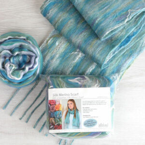 Silk / Merino Felted Scarf Kits - 22 colourways