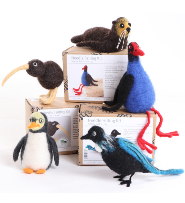 Ashford Store NZ wildlife series Needle felting kits