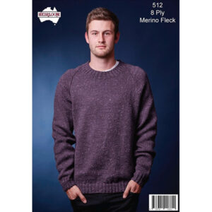 Heirloom - Men's Merino Fleck Classic Raglan V or Round Neck Jumper 512